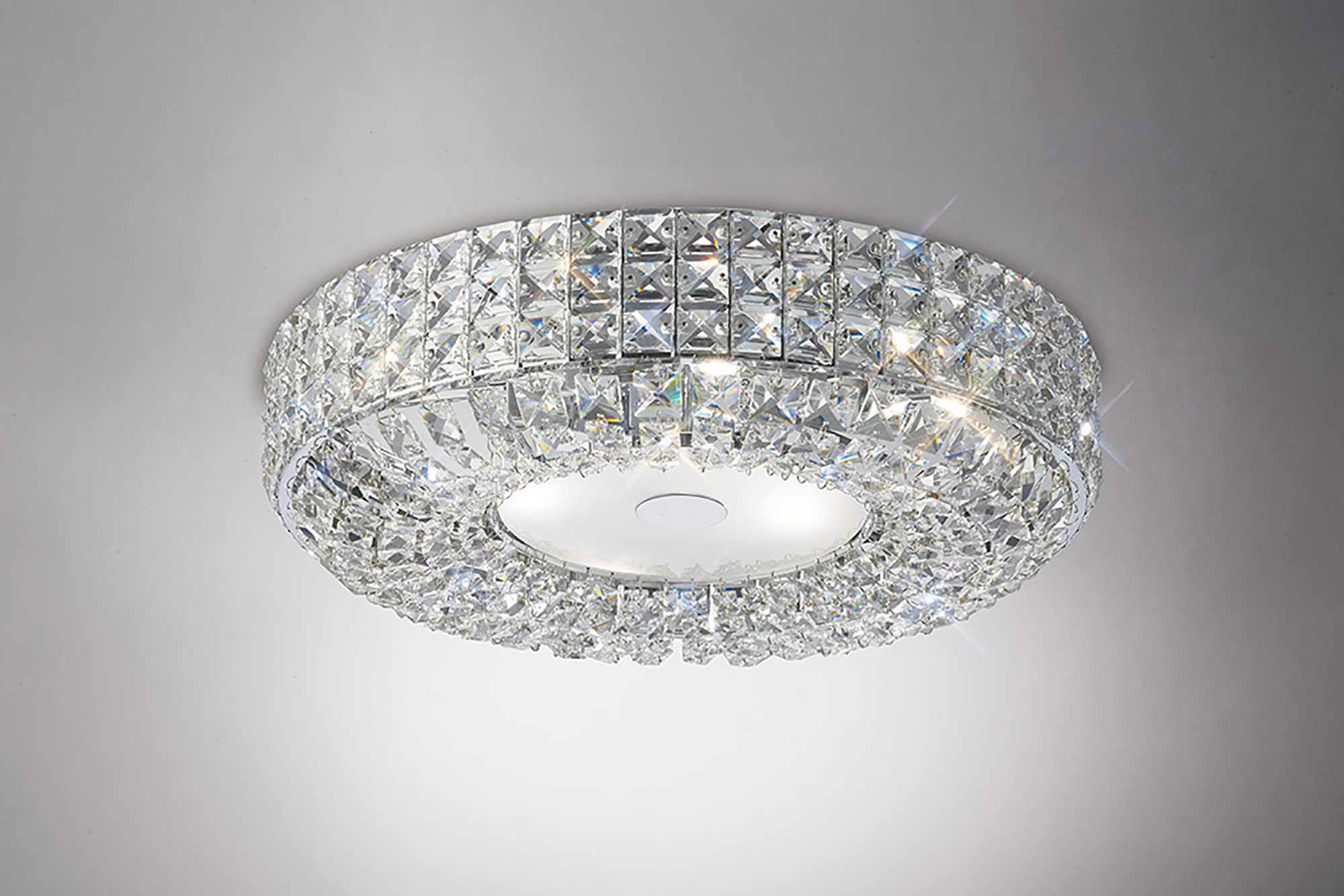 IL31201  Enya Crystal Ceiling Flush 6 Light